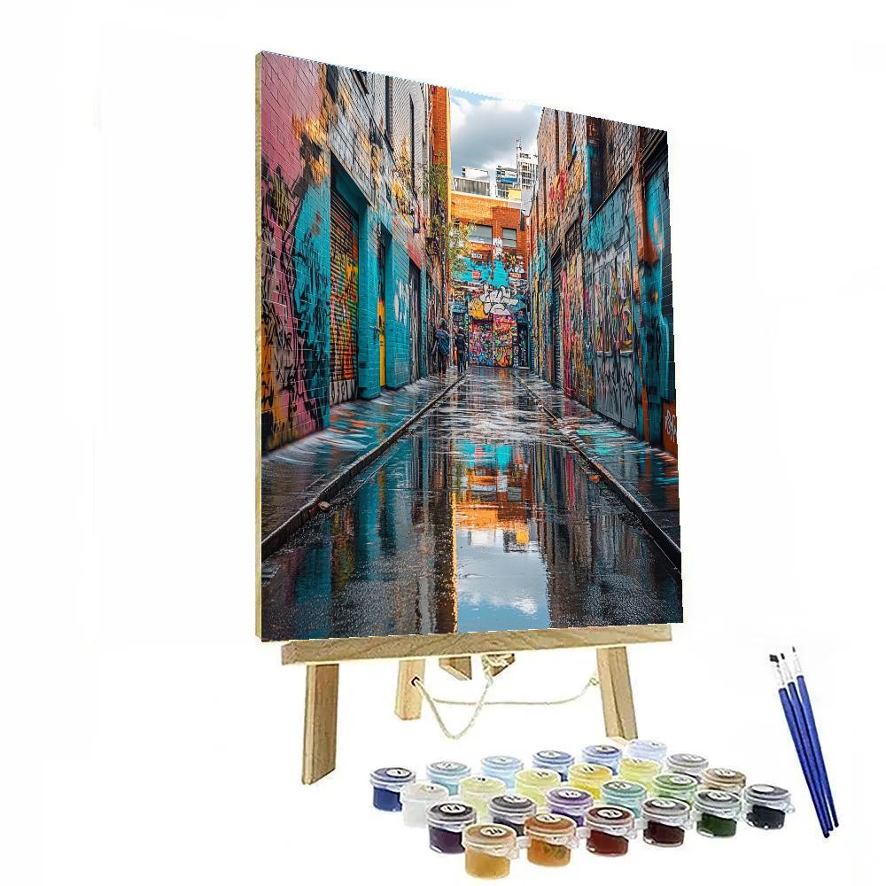 Street Art Alleys Of Hosier Lane Melbourne Australia paint by number