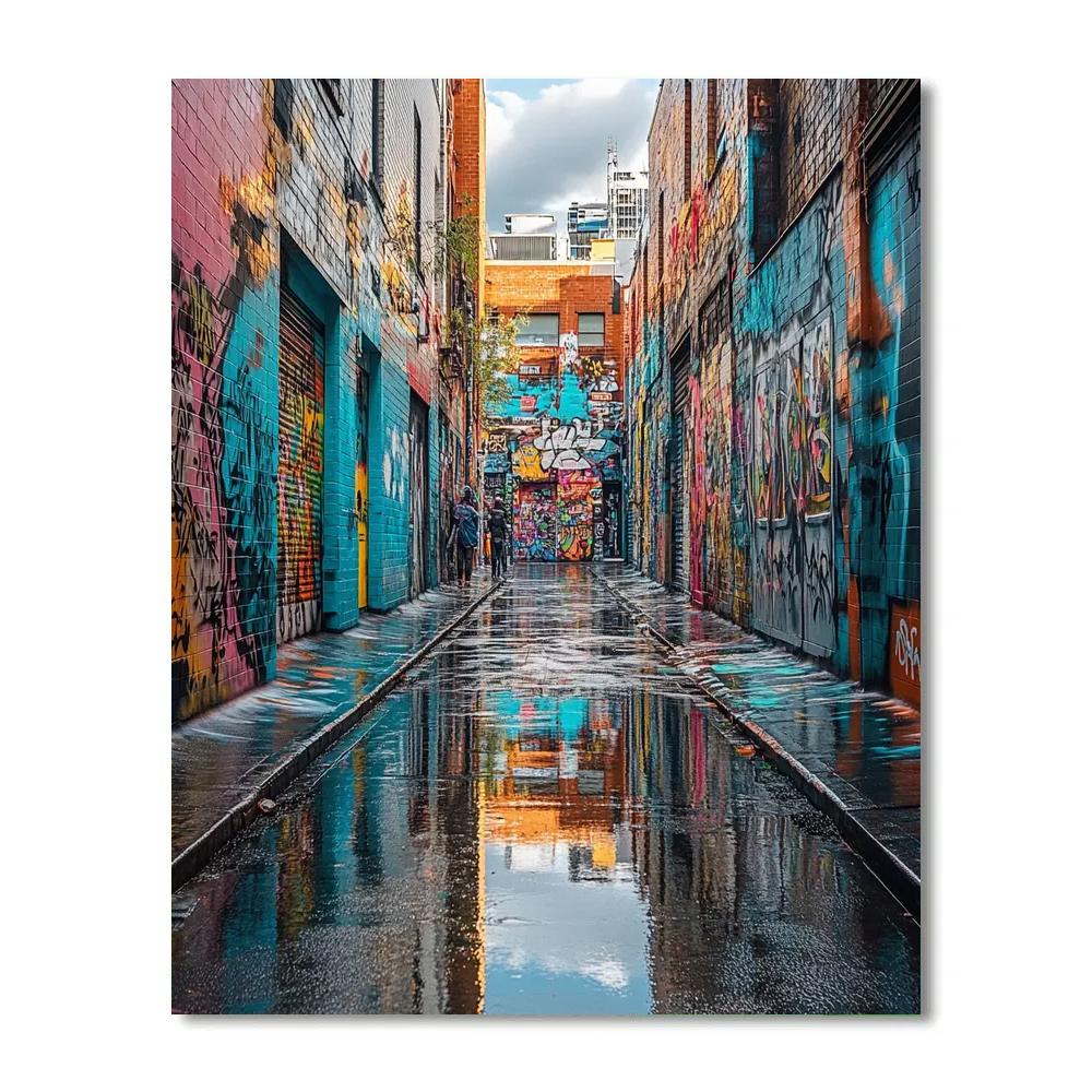 Street Art Alleys Of Hosier Lane Melbourne Australia paint by number