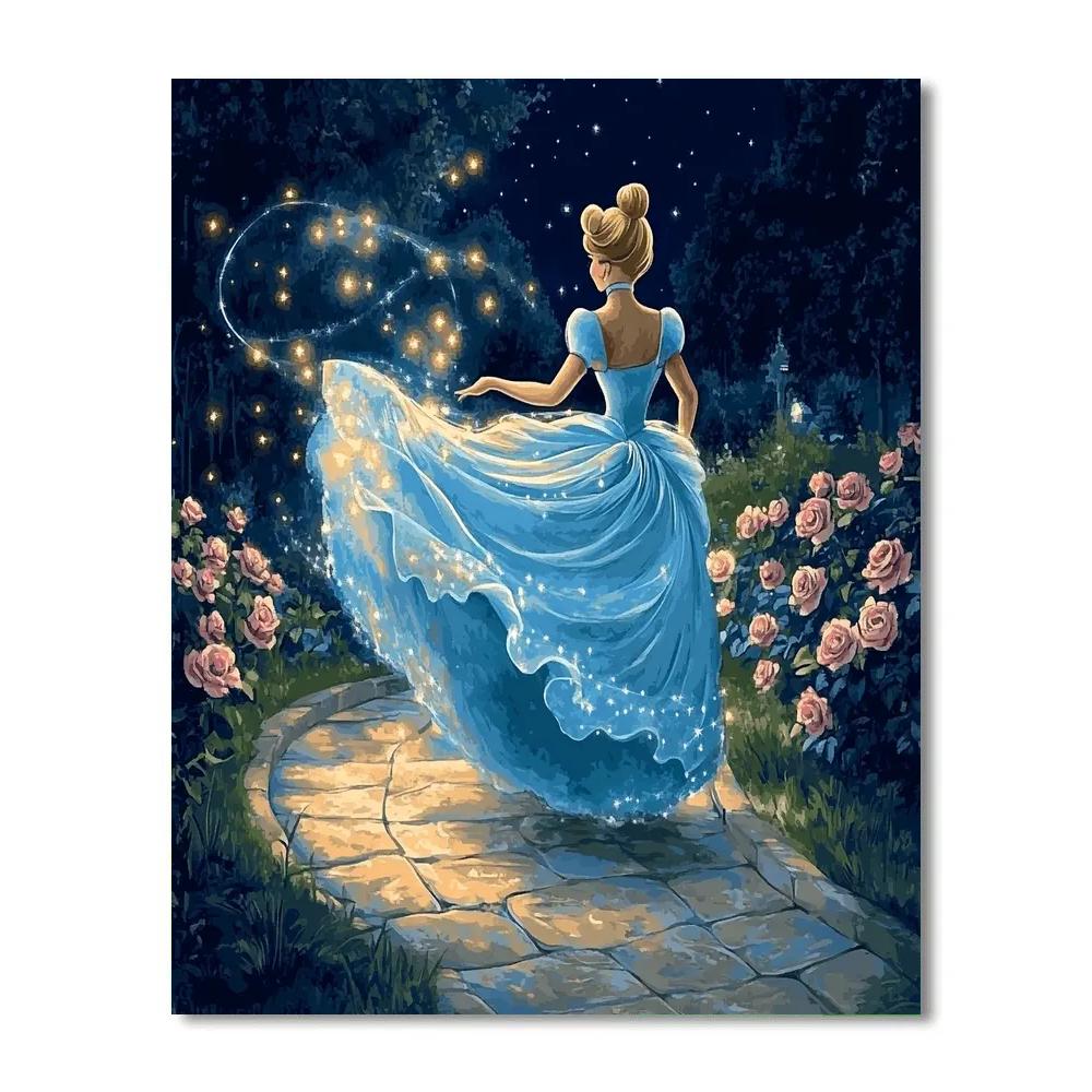 Cinderella Starlit Garden Waltz Disney Inspired paint by numbers