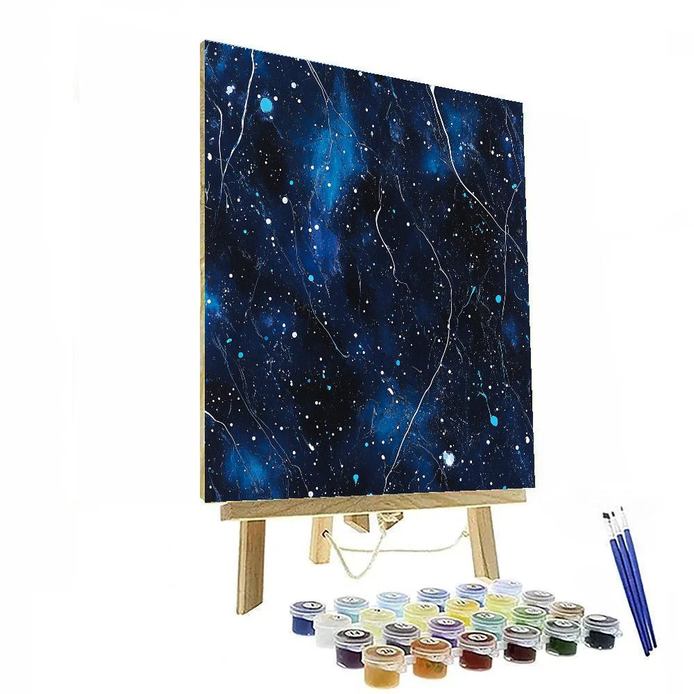 Jackson Pollock Inspired Aurora Vortex Of Midnight Drips Paint by numbers kits