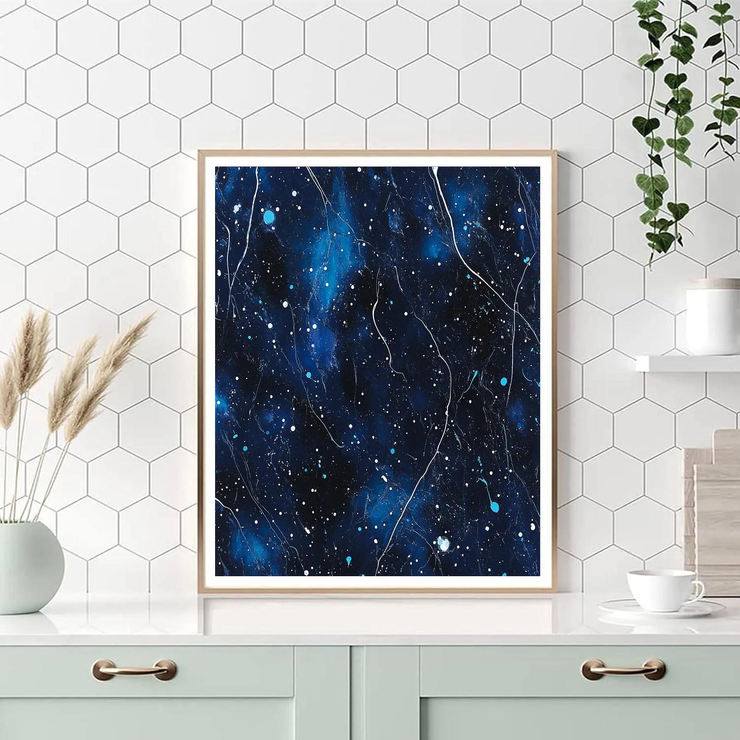 Jackson Pollock Inspired Aurora Vortex Of Midnight Drips Paint by numbers kits