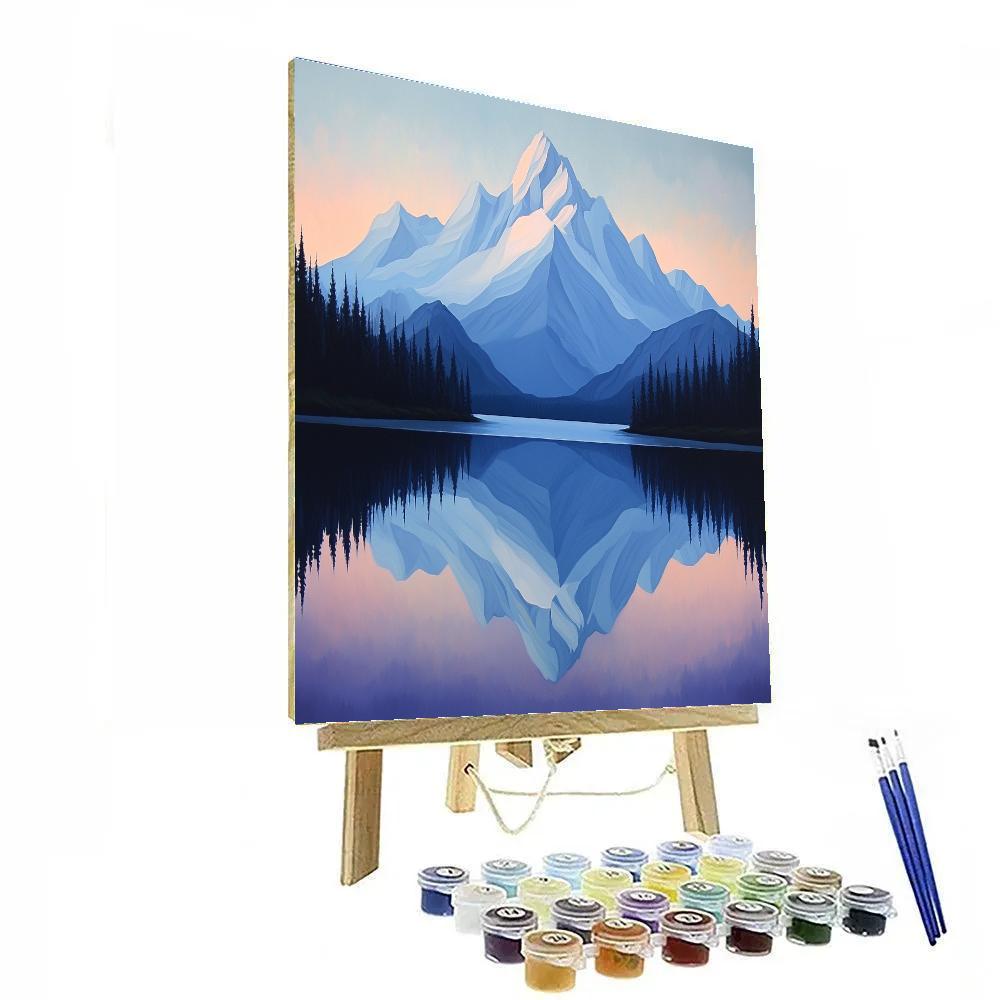 Lawren Harris Inspired Cathedral Peaks And Violet Dawn Paint by numbers art