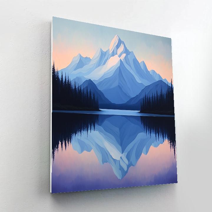 Lawren Harris Inspired Cathedral Peaks And Violet Dawn Paint by numbers art