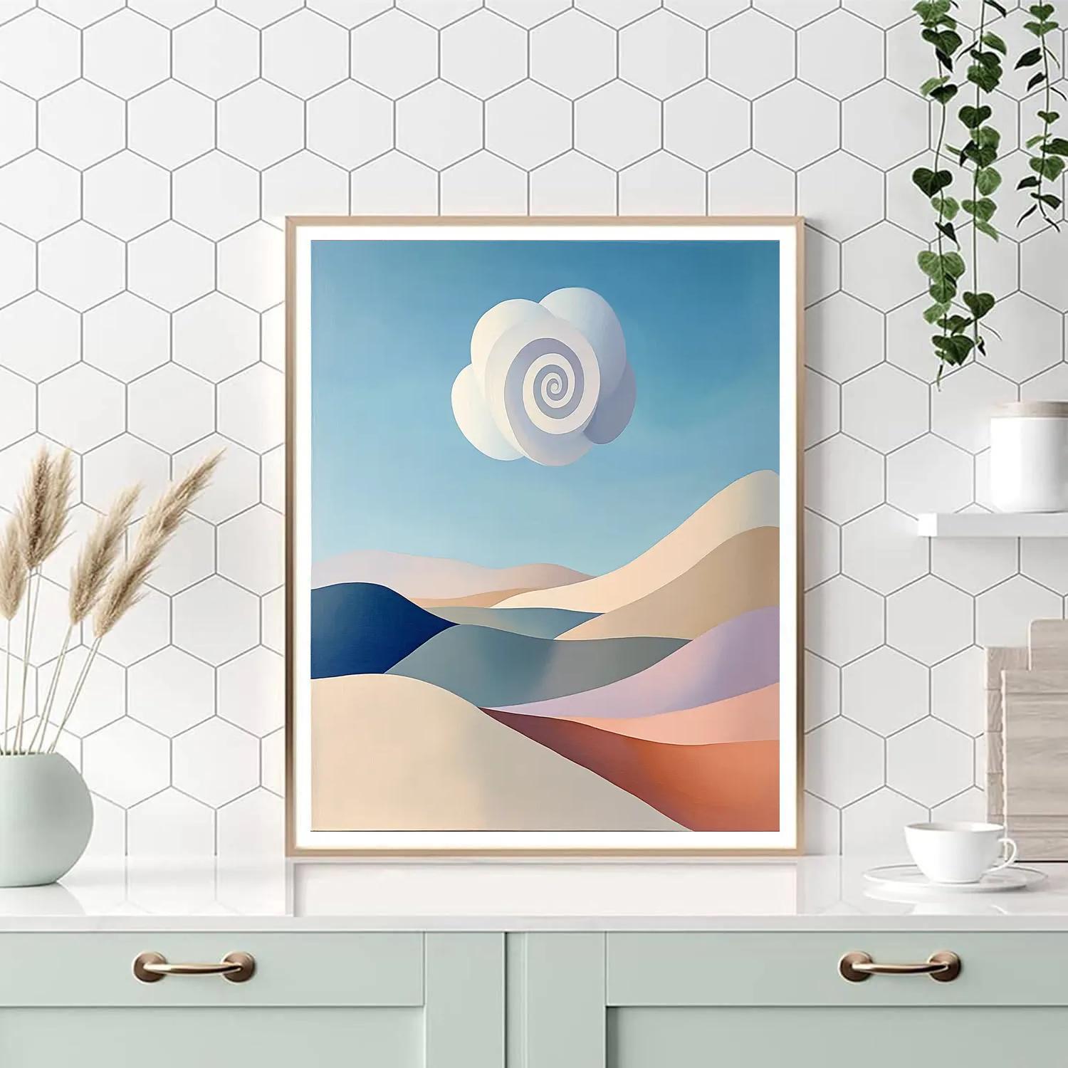 Georgia O’Keeffe Inspired Sunlit Mesa With Spiral Cloud Painting by numbers kit