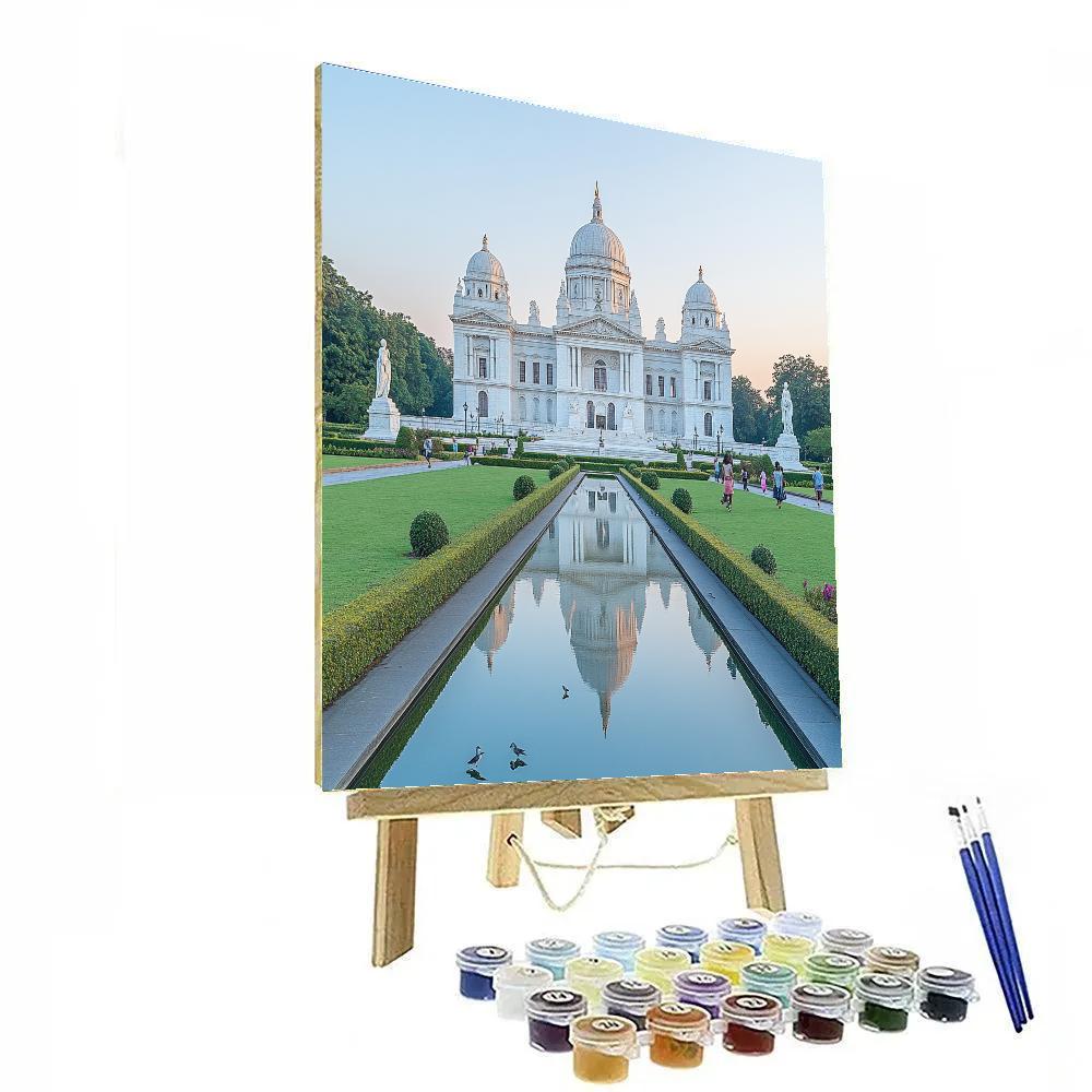 Civic District Skyline From Victoria Memorial Kolkata India Painting by numbers kit