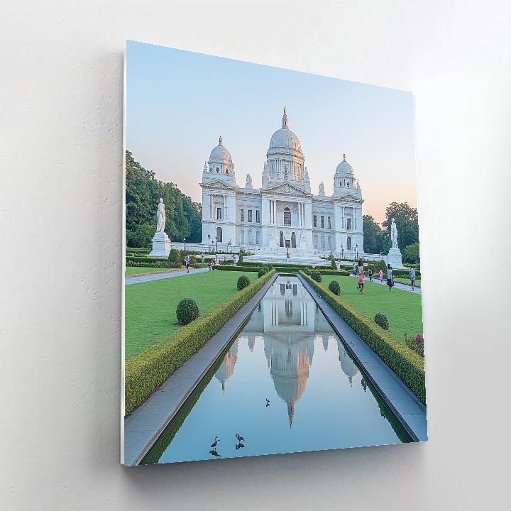 Civic District Skyline From Victoria Memorial Kolkata India Painting by numbers kit