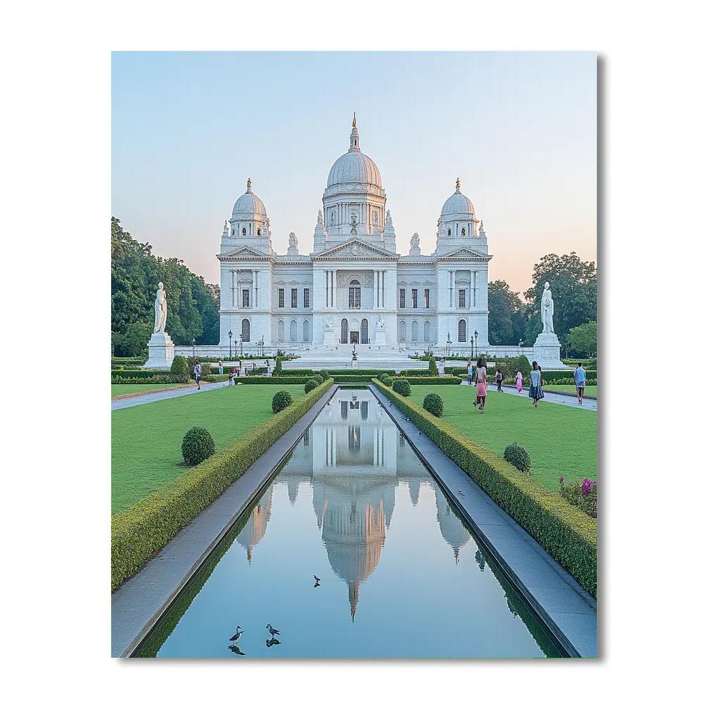 Civic District Skyline From Victoria Memorial Kolkata India Painting by numbers kit