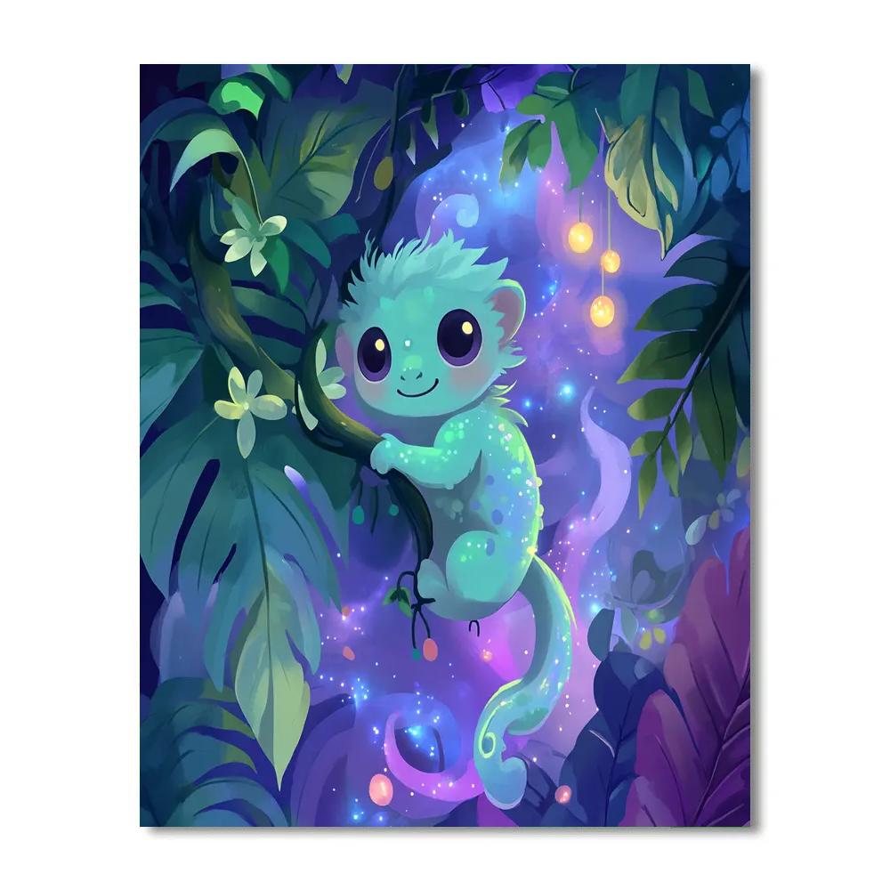 Pascal Chameleon Nebula Hide And Seek Disney Inspired painting number kit