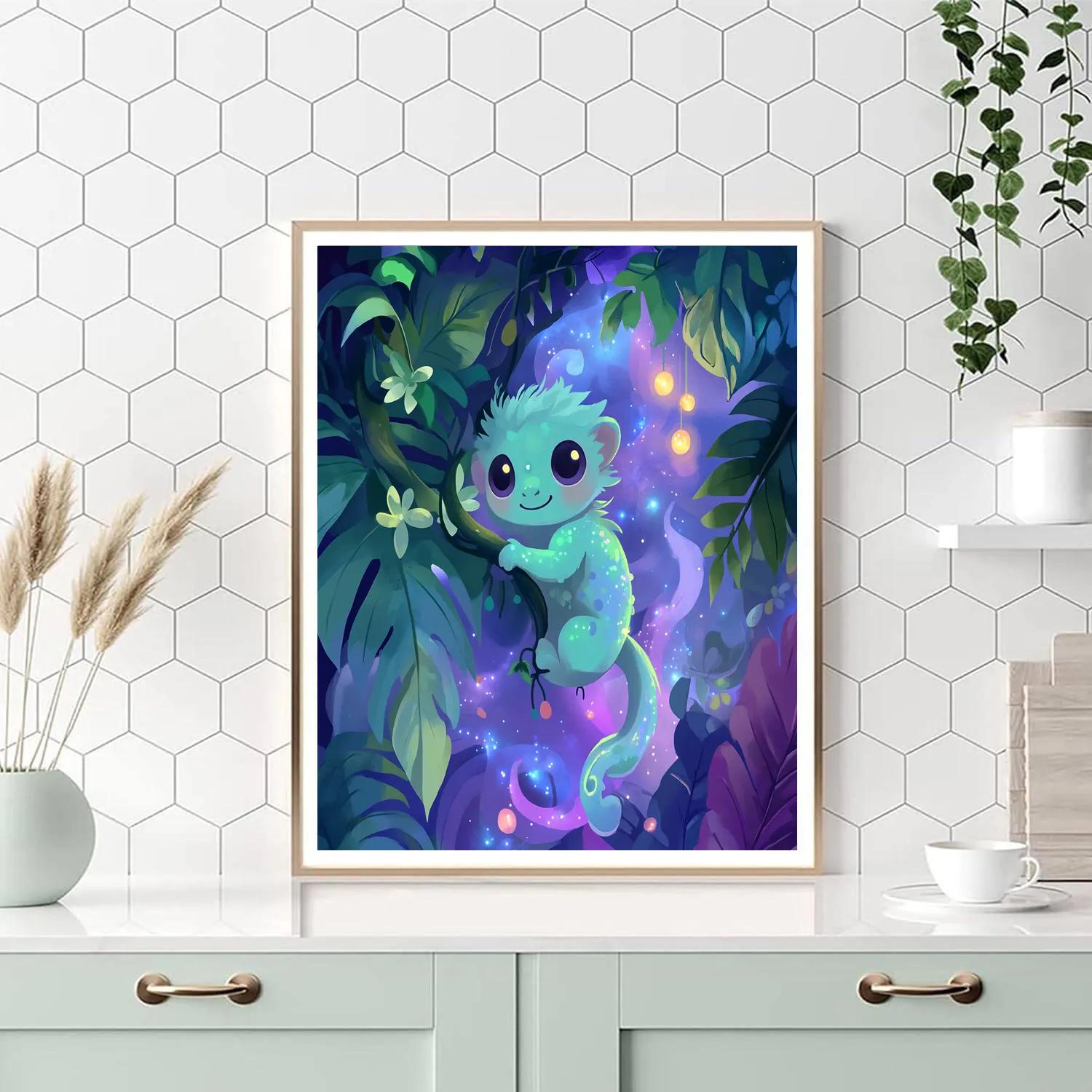 Pascal Chameleon Nebula Hide And Seek Disney Inspired painting number kit