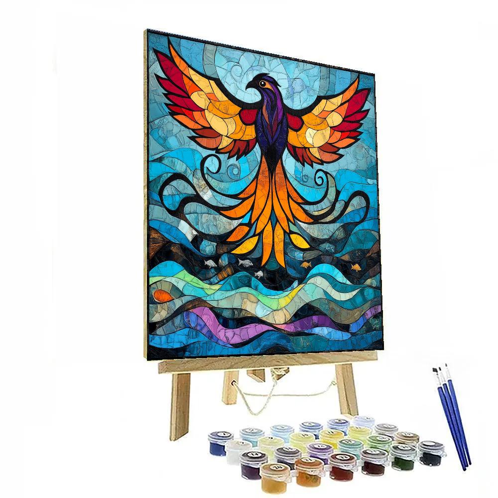 Norval Morrisseau Inspired Thunderbird Over The Spirit Rapids painting number kit