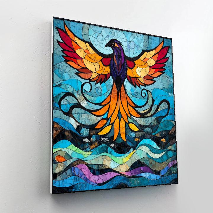 Norval Morrisseau Inspired Thunderbird Over The Spirit Rapids painting number kit
