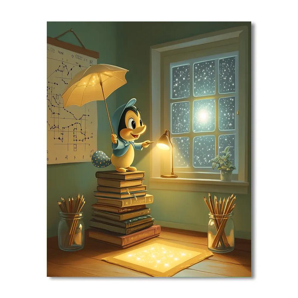 Jiminy Cricket Moonbeam Classroom Disney Inspired painting number kit