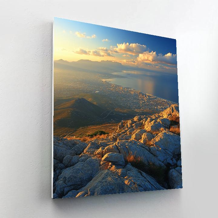Cliffside Skyline Viewpoint At Table Mountain Cape Town South Africa Paint by numbers kits