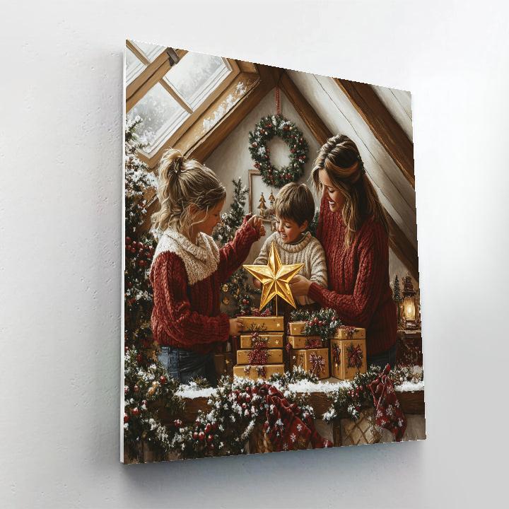 Star Toppers In The Attic Glow Paint by numbers art