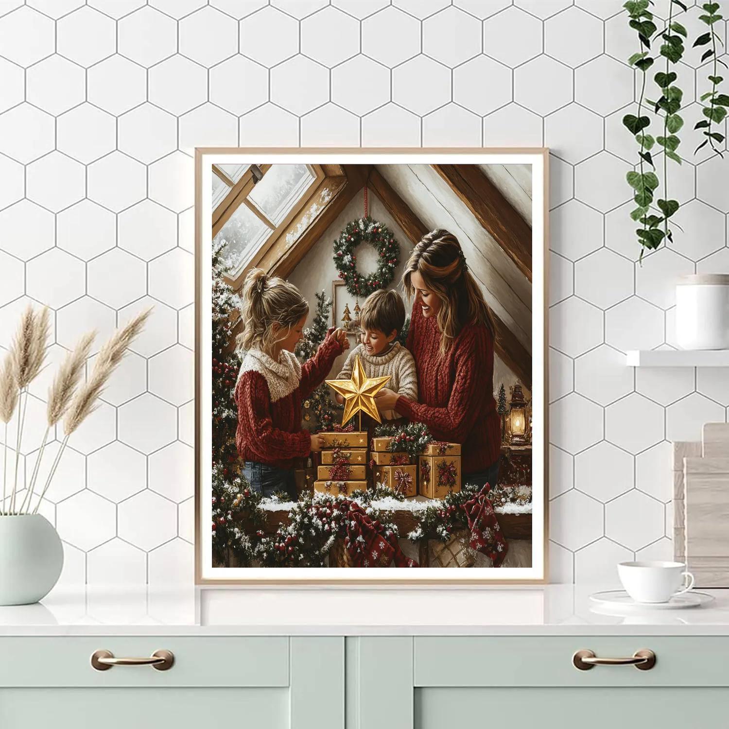Star Toppers In The Attic Glow Paint by numbers art