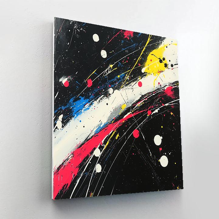 Jackson Pollock Inspired Citylights In Motion painting number kit