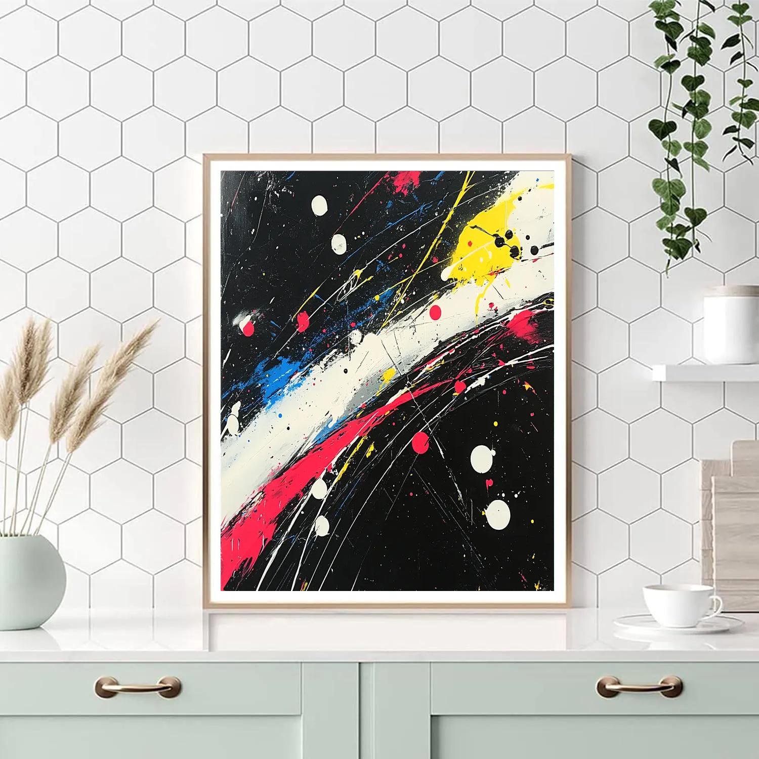 Jackson Pollock Inspired Citylights In Motion painting number kit