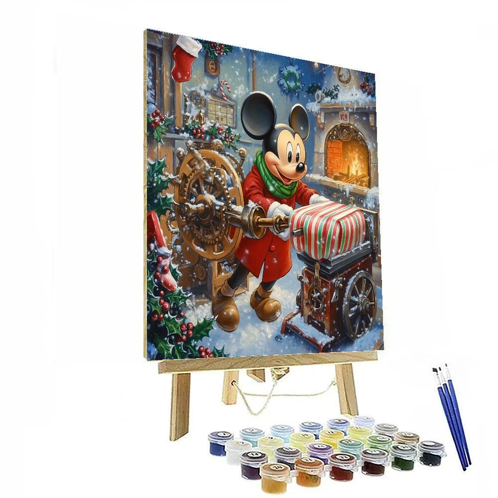 Mickeys Clockwork Candy Cane Workshop DIY paint by numbers