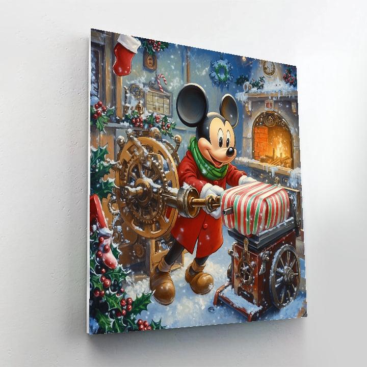 Mickeys Clockwork Candy Cane Workshop DIY paint by numbers