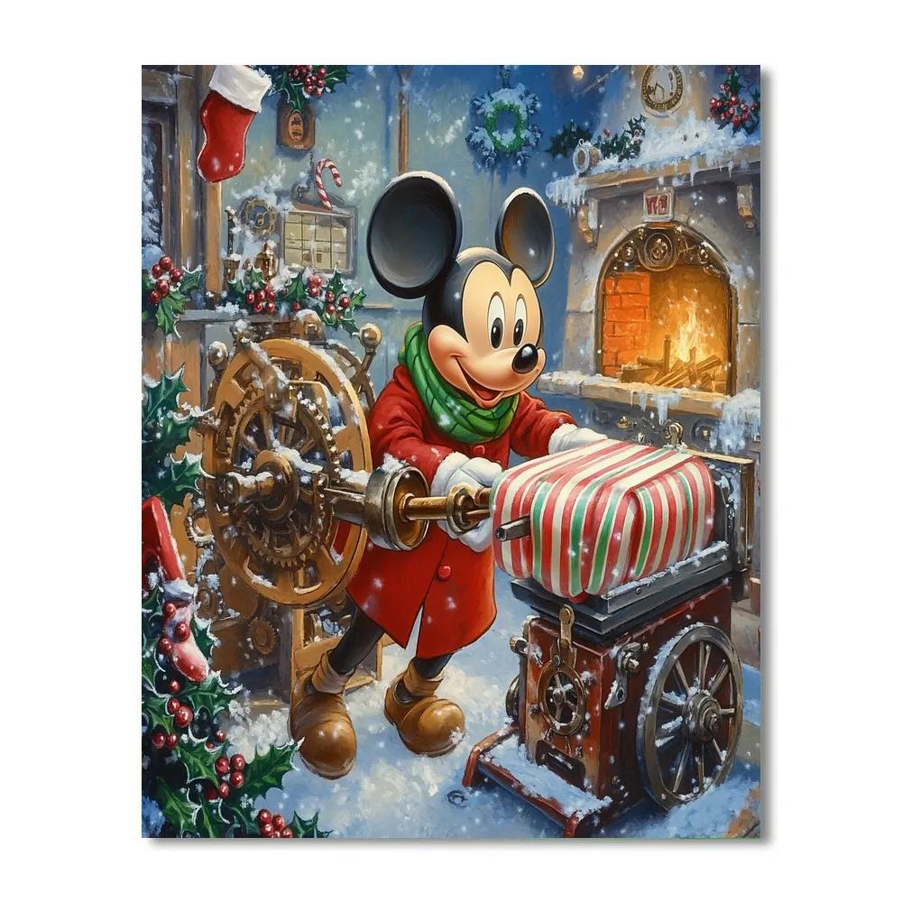 Mickeys Clockwork Candy Cane Workshop DIY paint by numbers