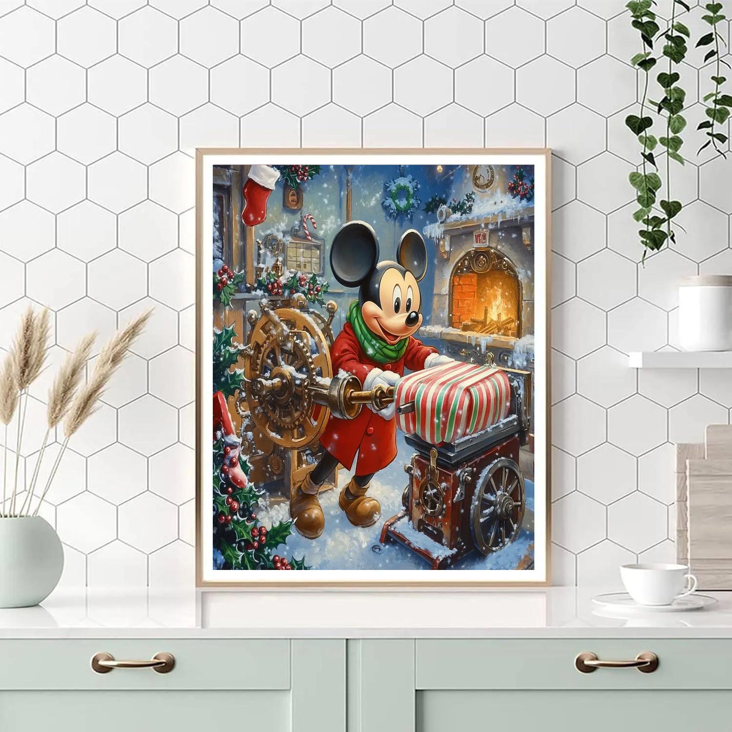 Mickeys Clockwork Candy Cane Workshop DIY paint by numbers
