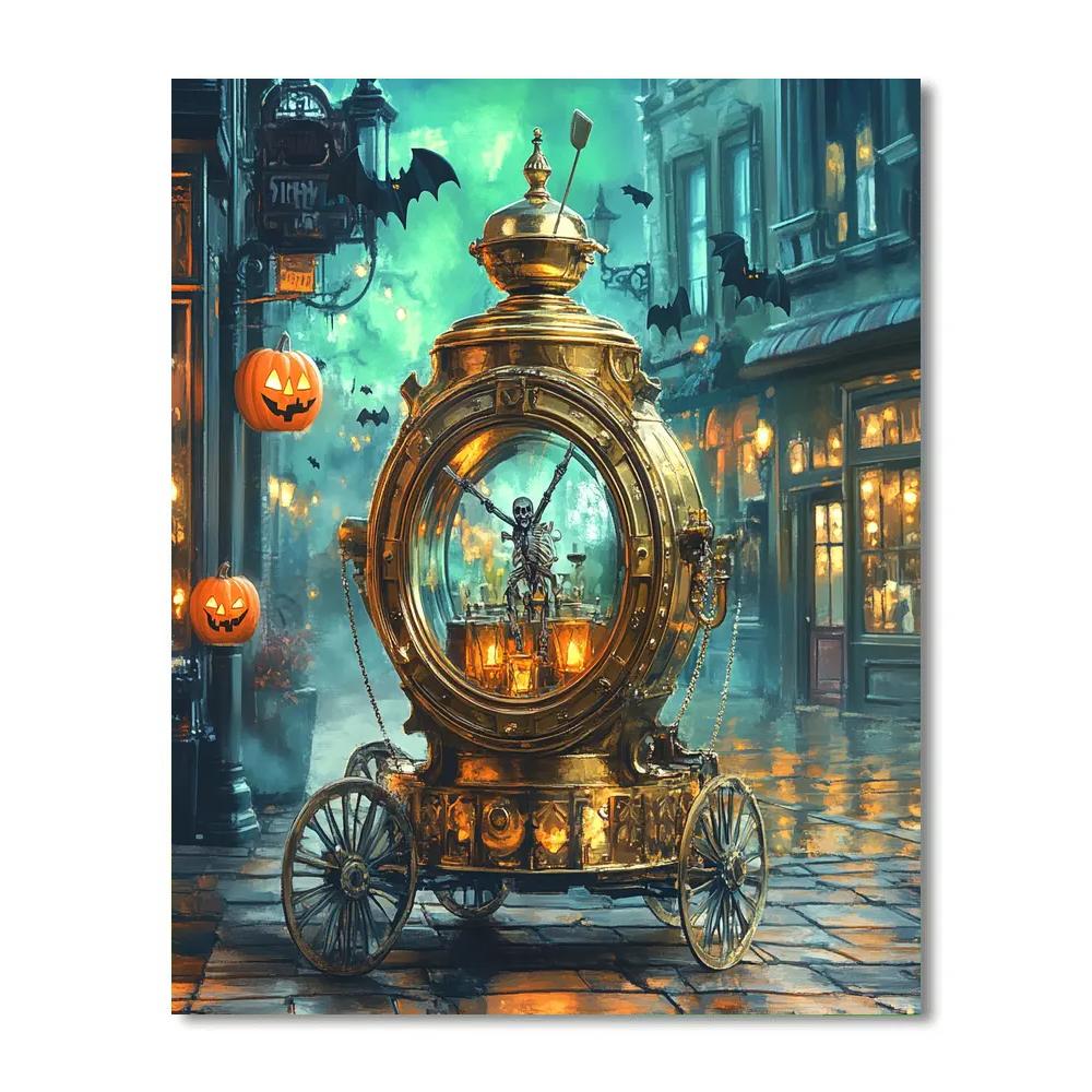 Haunted Clockwork Lantern Parade Paint by numbers kits