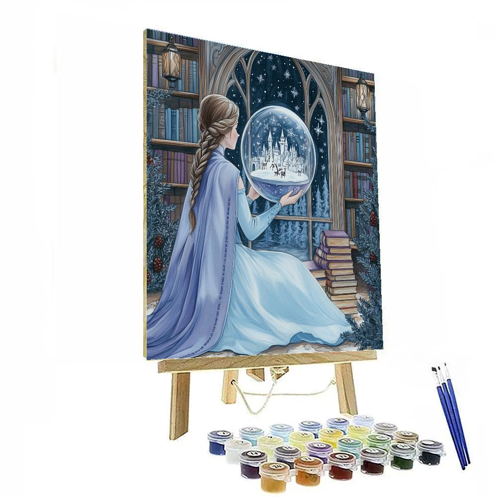Elsas Snow Globe Library Of Holiday Stories Paint by numbers art