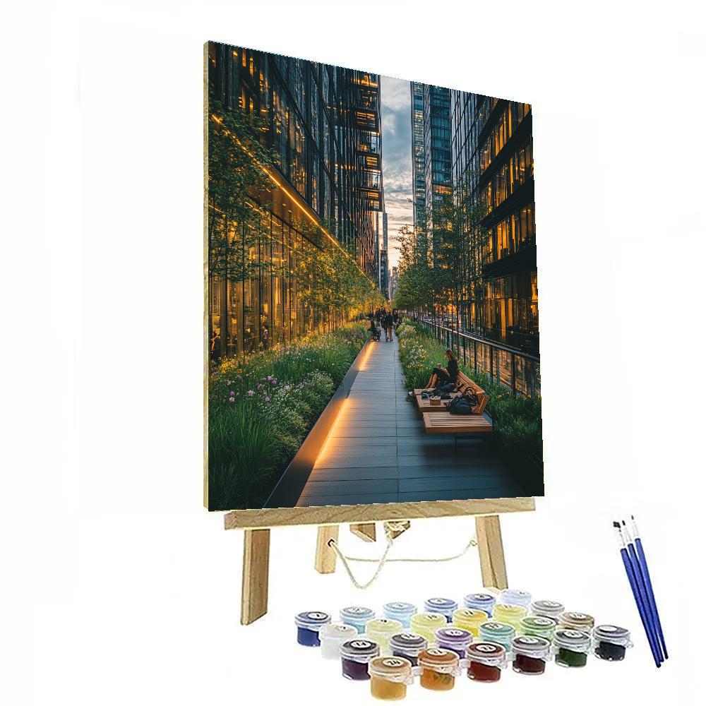 The High Line Garden Walkway New York City United States Paint by numbers kits