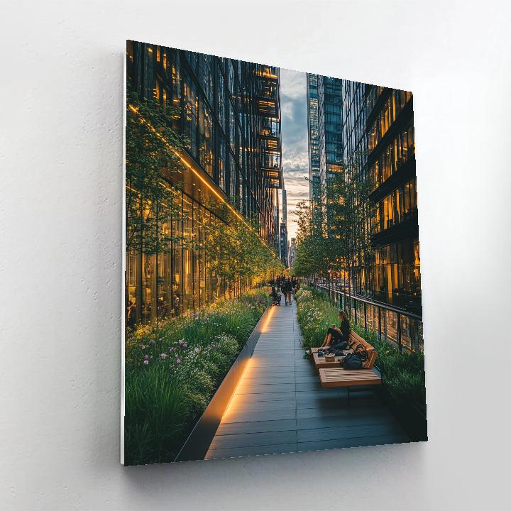 The High Line Garden Walkway New York City United States Paint by numbers kits