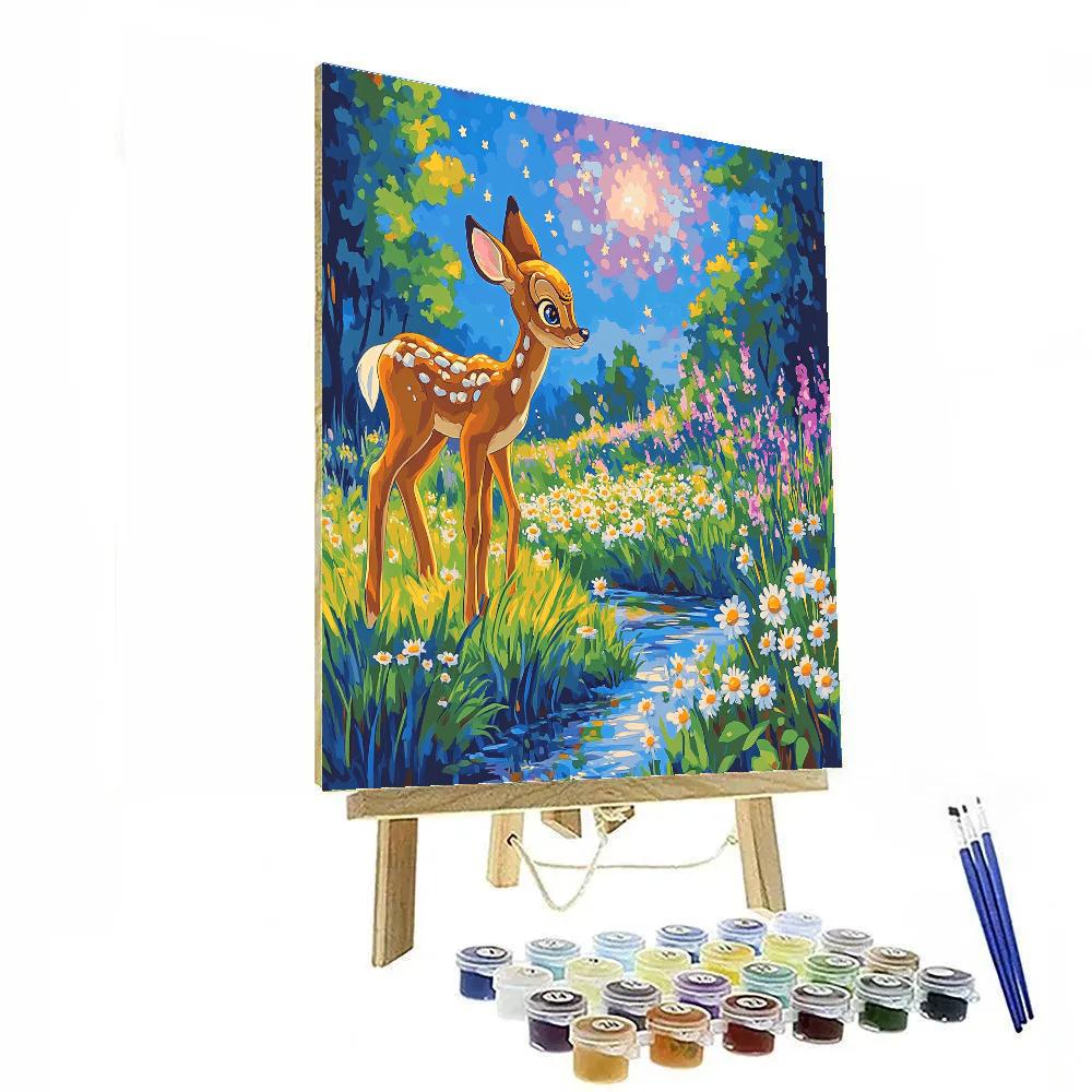 Bambi Meadow Galaxy Bloom Disney Inspired paint by numbers
