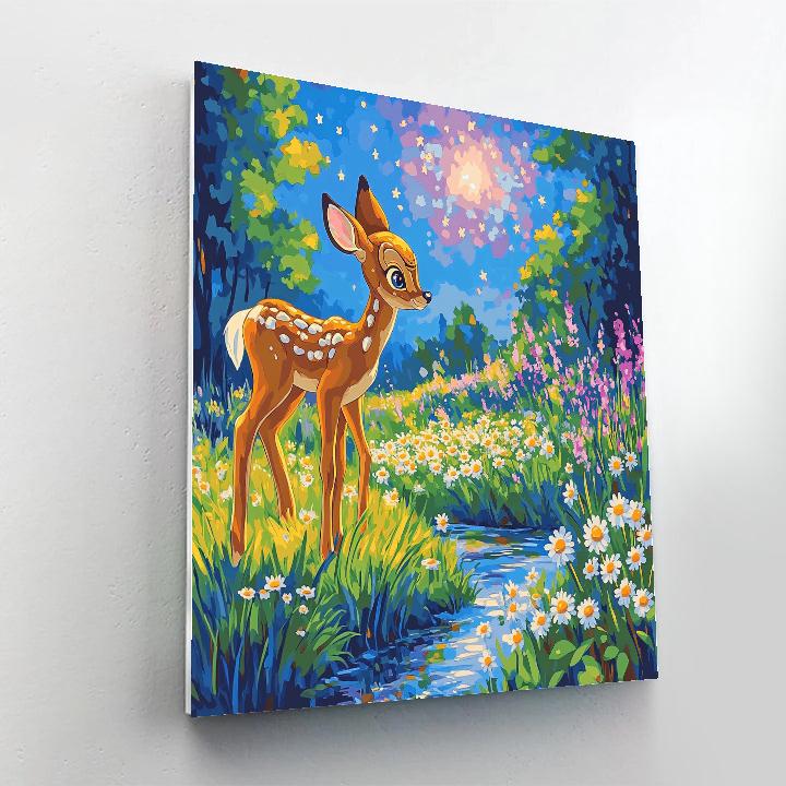 Bambi Meadow Galaxy Bloom Disney Inspired paint by numbers