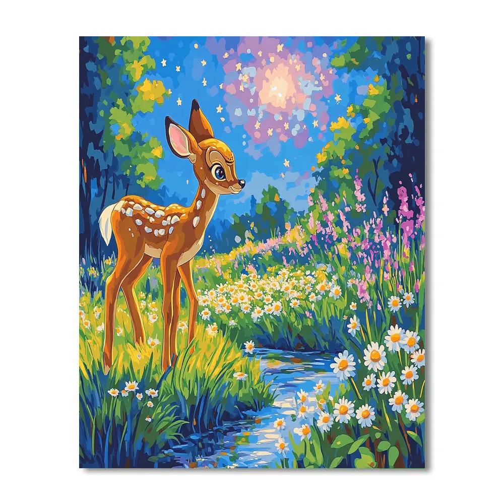 Bambi Meadow Galaxy Bloom Disney Inspired paint by numbers
