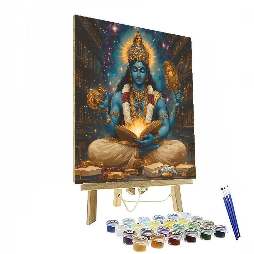 Vishnu Guardian Of The Cosmic Library Painting by numbers kit