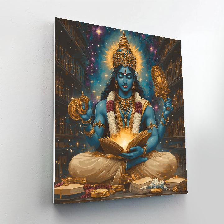 Vishnu Guardian Of The Cosmic Library Painting by numbers kit