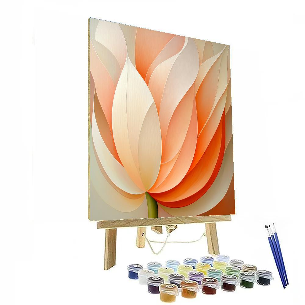 Georgia OKeeffe Inspired Giant Tulip Sunrise painting number kit