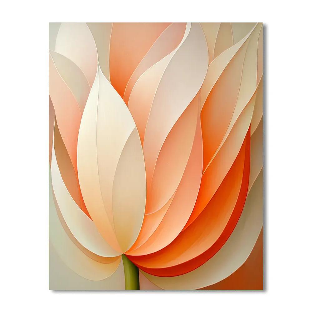 Georgia OKeeffe Inspired Giant Tulip Sunrise painting number kit