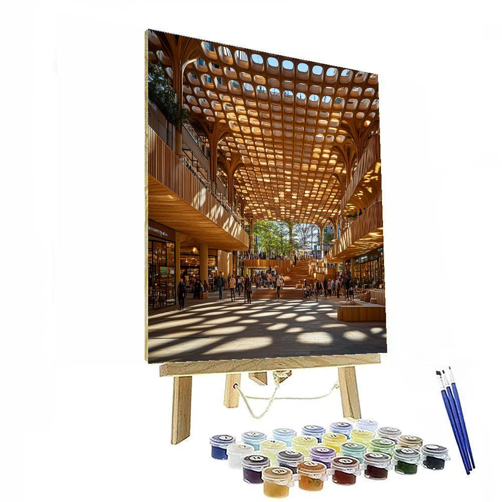 Metropol Parasol Wooden Canopy Seville Spain paint by numbers