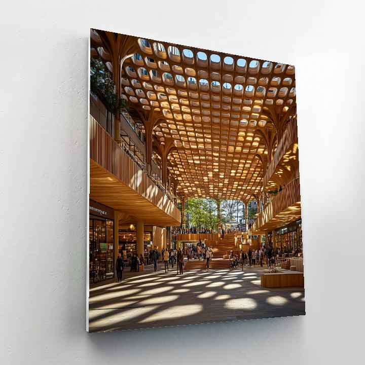 Metropol Parasol Wooden Canopy Seville Spain paint by numbers