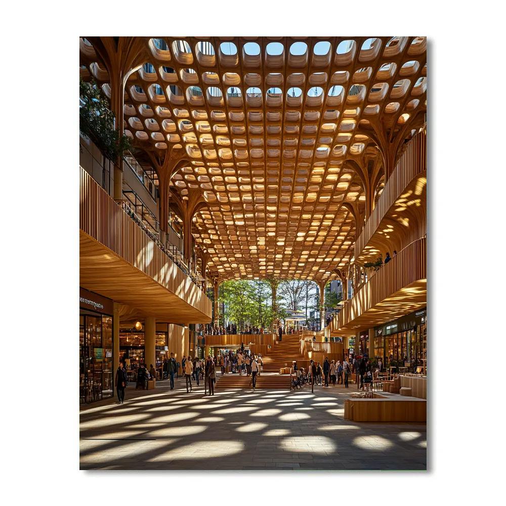 Metropol Parasol Wooden Canopy Seville Spain paint by numbers