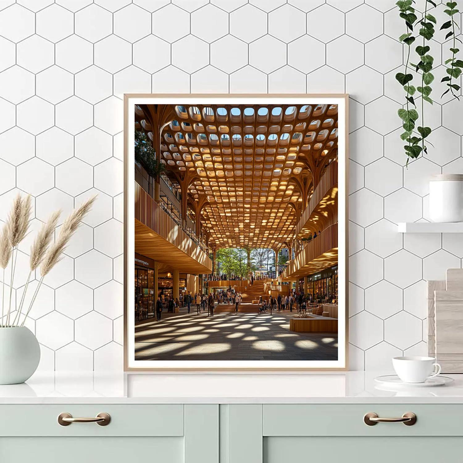 Metropol Parasol Wooden Canopy Seville Spain paint by numbers