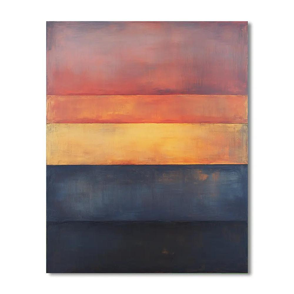 Mark Rothko Inspired Abstract Sunset Fields Painting by numbers kit