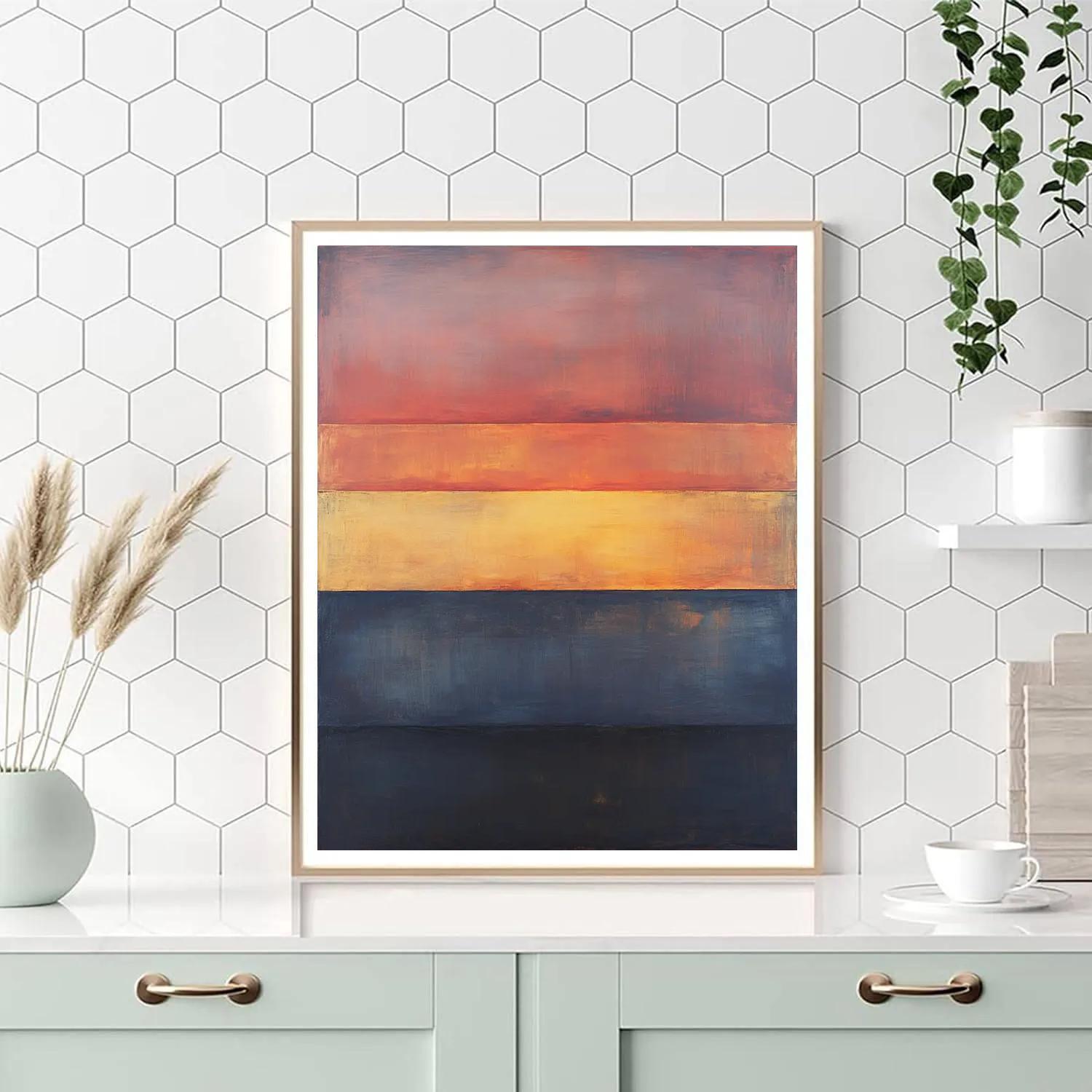 Mark Rothko Inspired Abstract Sunset Fields Painting by numbers kit