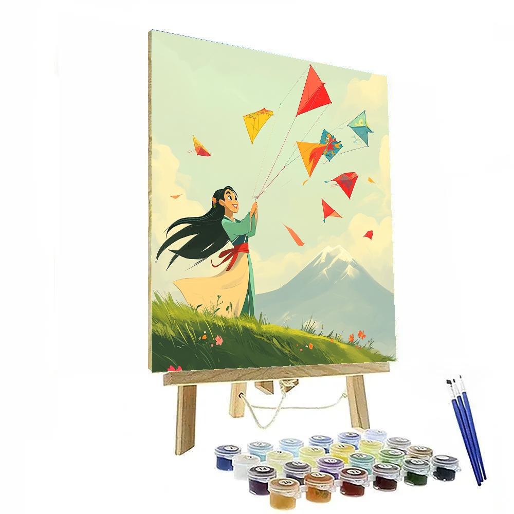 Mulan Kite Festival Sky Guardian Disney Inspired Paint by numbers art