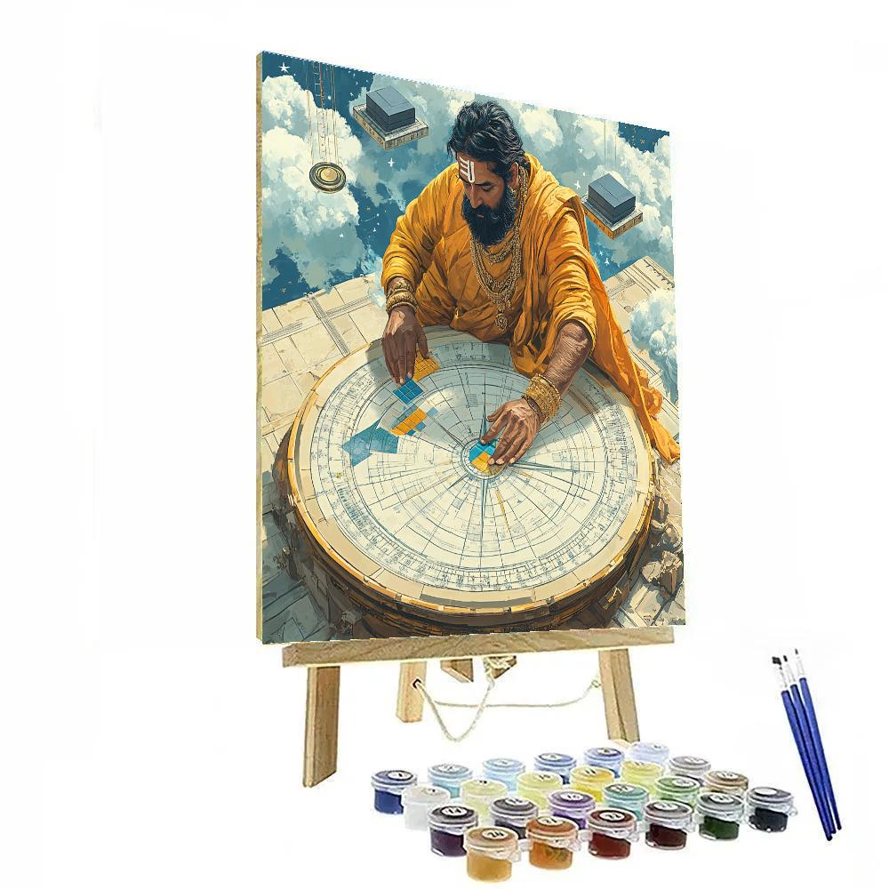 Brahma Starlit Architect At The Cosmic Blueprint Numbered painting kits