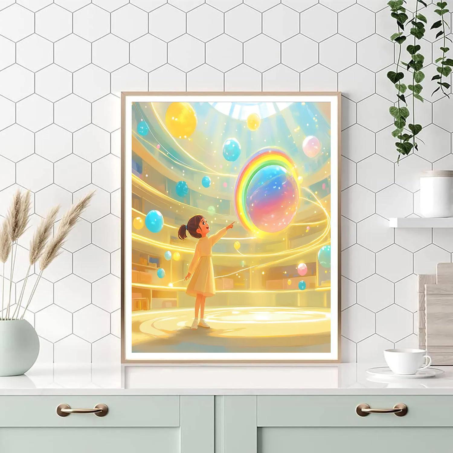 Joy Rainbow Orb Workshop Disney Inspired painting number kit