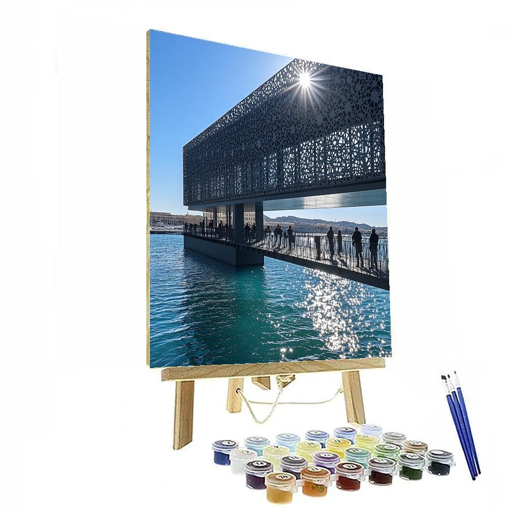 Mucem And Sea Bridge Overlook Marseille France DIY paint by numbers