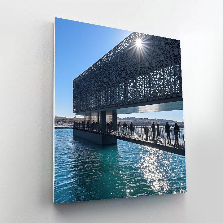Mucem And Sea Bridge Overlook Marseille France DIY paint by numbers