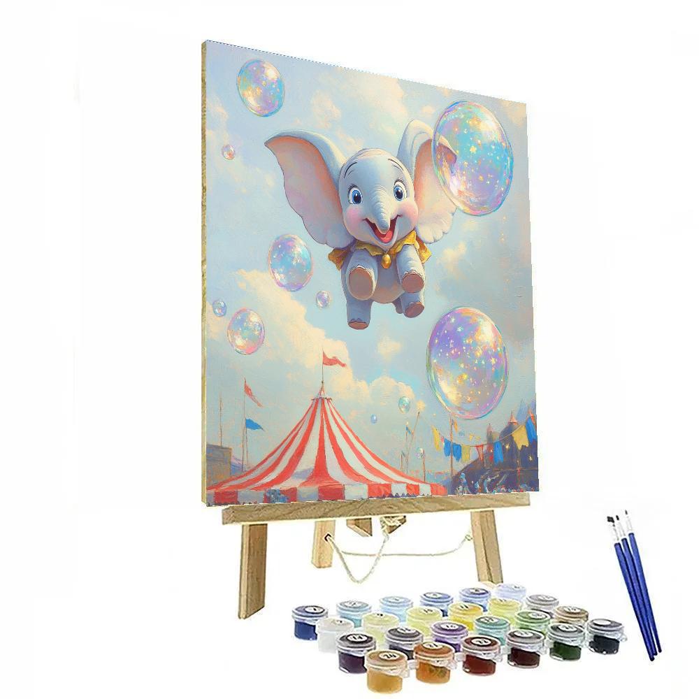 Dumbo Sky Bubble Parade Disney Inspired paint by number