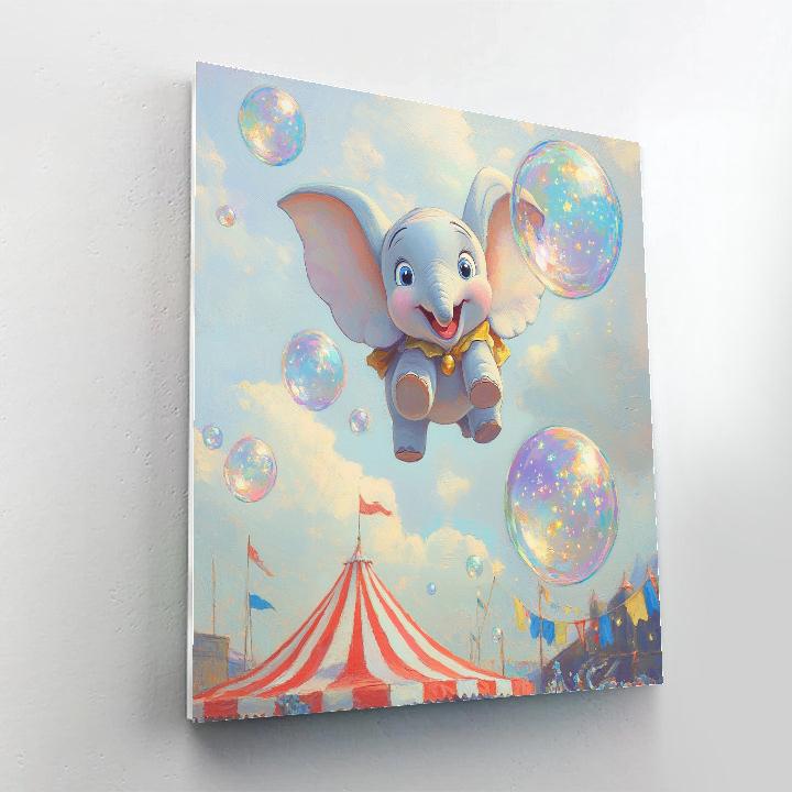 Dumbo Sky Bubble Parade Disney Inspired paint by number