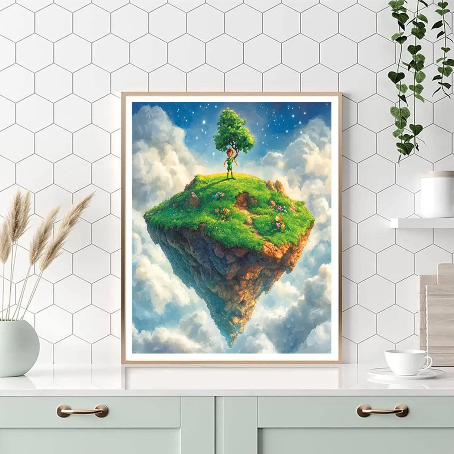 Peter Pan Never Sky Island Explorer Disney Inspired paint by numbers